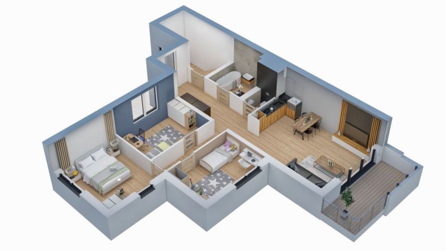 Osiedle Kukułek51 - Wizualizacja pomieszczeń